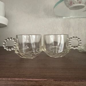 Two Glass Vintage Tea/ Coffee cups